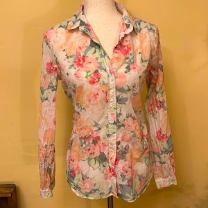 Sezane Pierro floral button down Size 36 NWOT